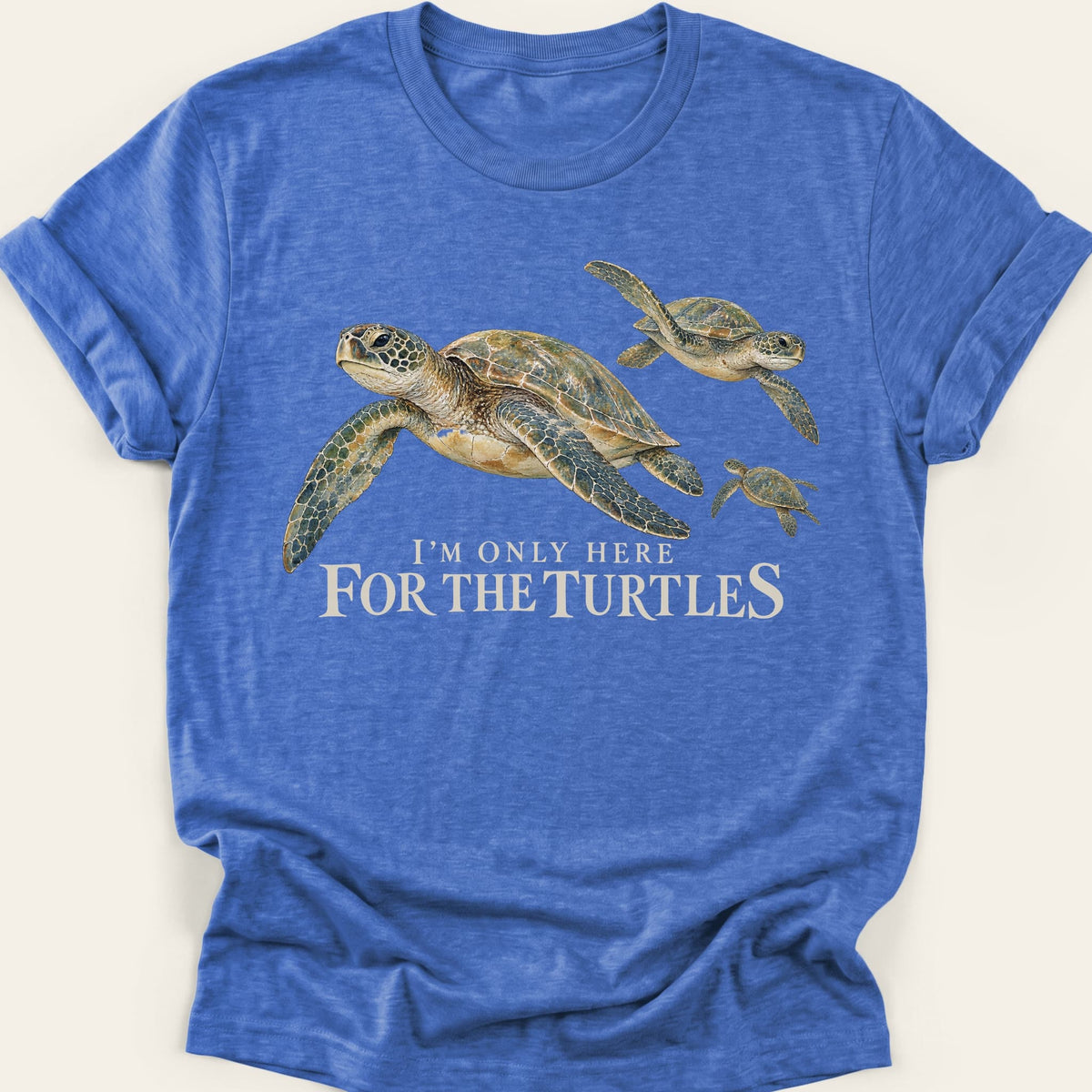 HERE FOR THE TURTLES — SOFTSTYLE TEE