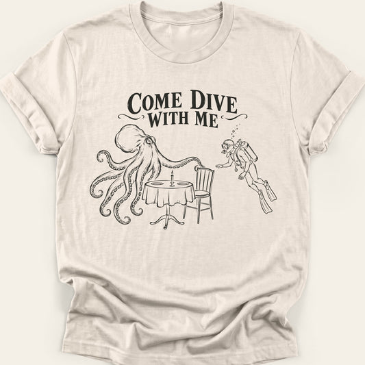COME DIVE WITH ME — SOFTSTYLE TEE