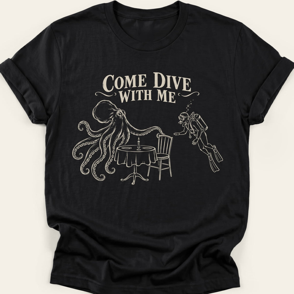 COME DIVE WITH ME — SOFTSTYLE TEE