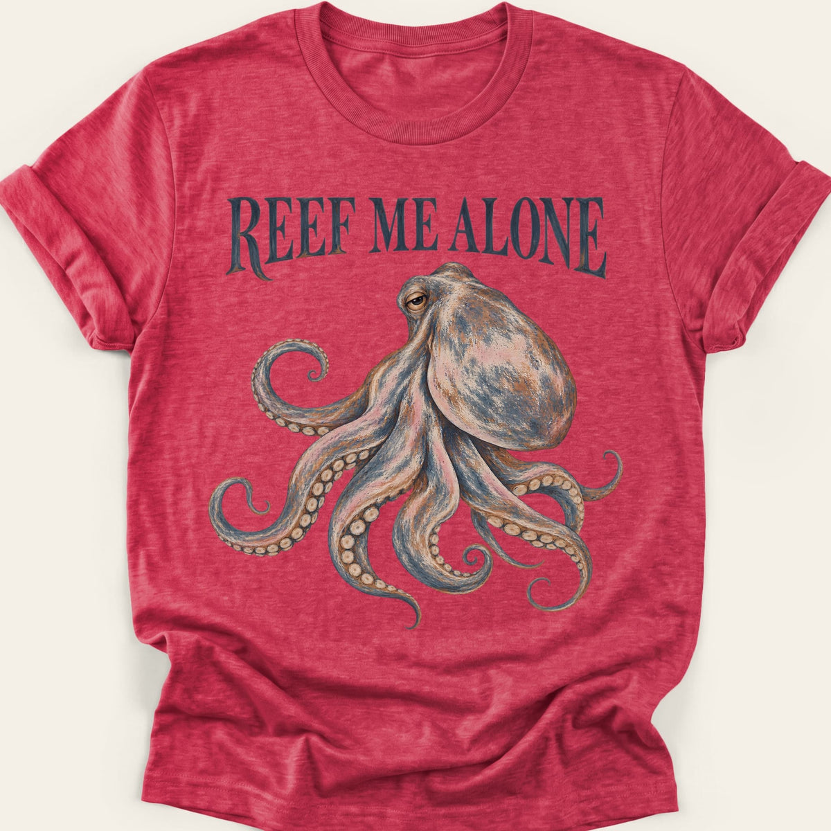 REEF ME ALONE OCTOPUS — SOFTSTYLE TEE