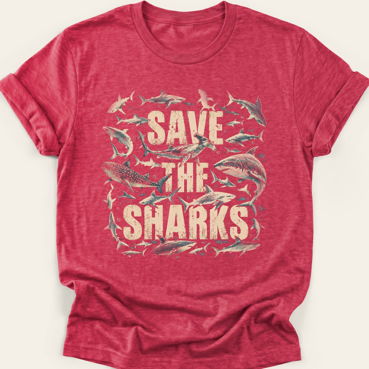 SAVE THE SHARKS — SOFTSTYLE TEE