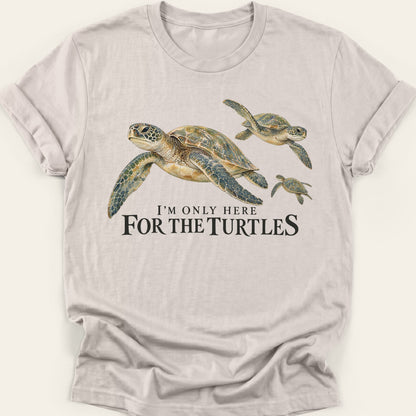 HERE FOR THE TURTLES — SOFTSTYLE TEE