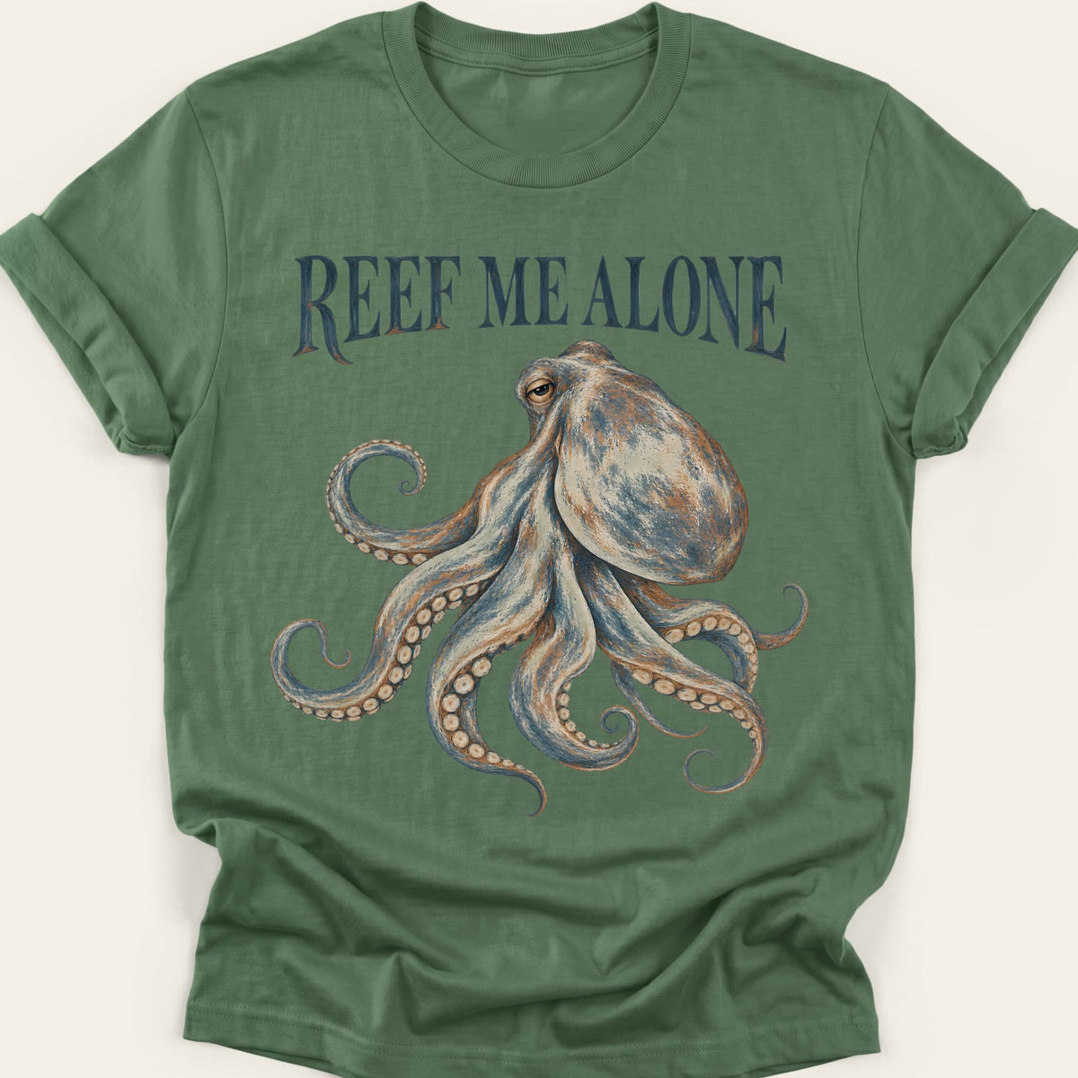 REEF ME ALONE OCTOPUS — SOFTSTYLE TEE