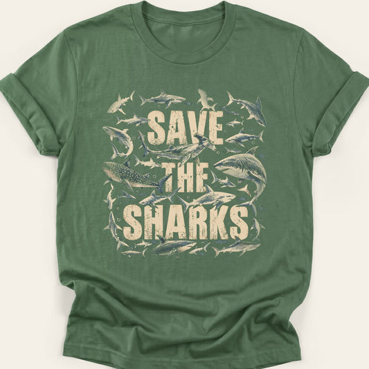 SAVE THE SHARKS — SOFTSTYLE TEE