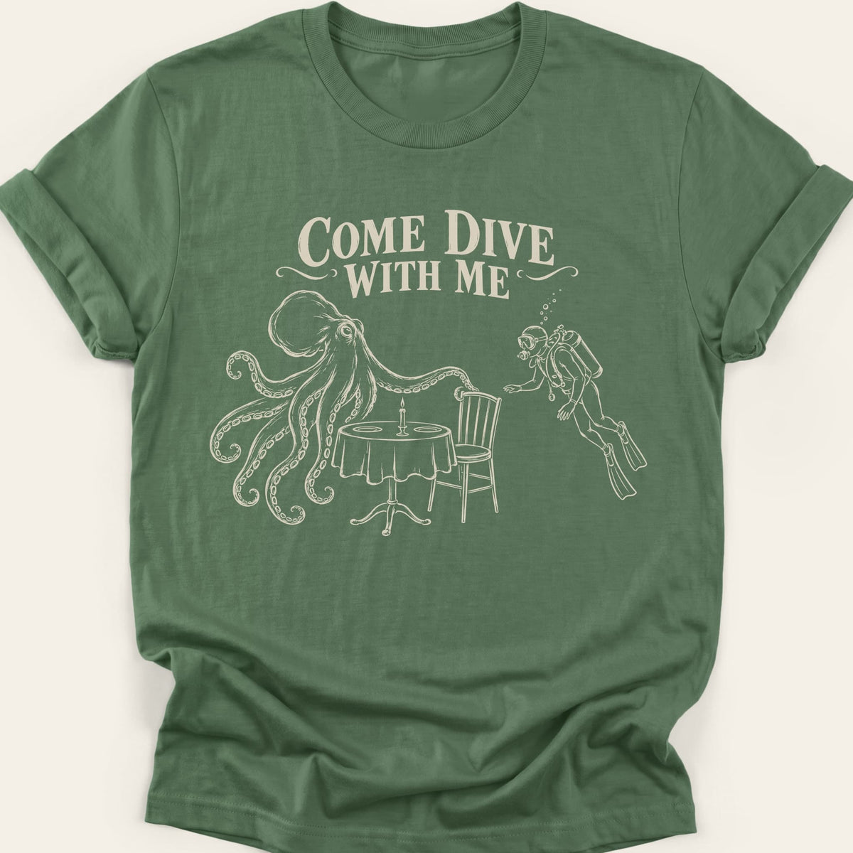 COME DIVE WITH ME — SOFTSTYLE TEE