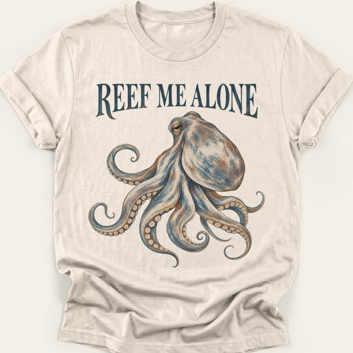 REEF ME ALONE OCTOPUS — SOFTSTYLE TEE