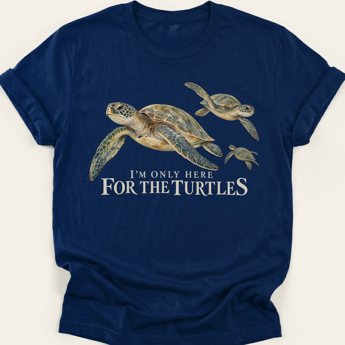 HERE FOR THE TURTLES — SOFTSTYLE TEE