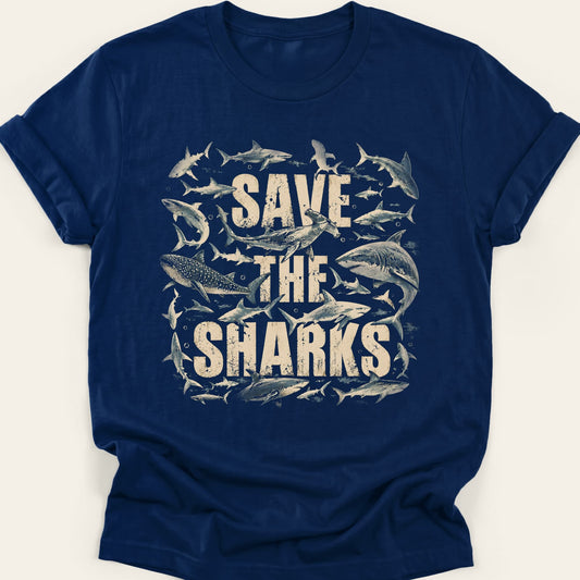SAVE THE SHARKS — SOFTSTYLE TEE