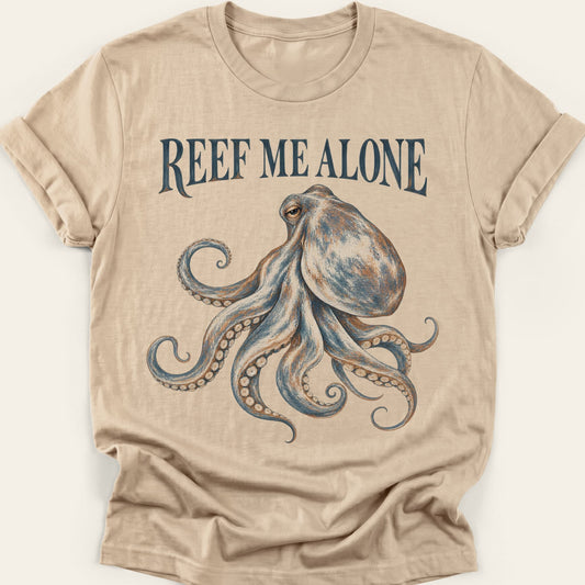 REEF ME ALONE OCTOPUS — SOFTSTYLE TEE