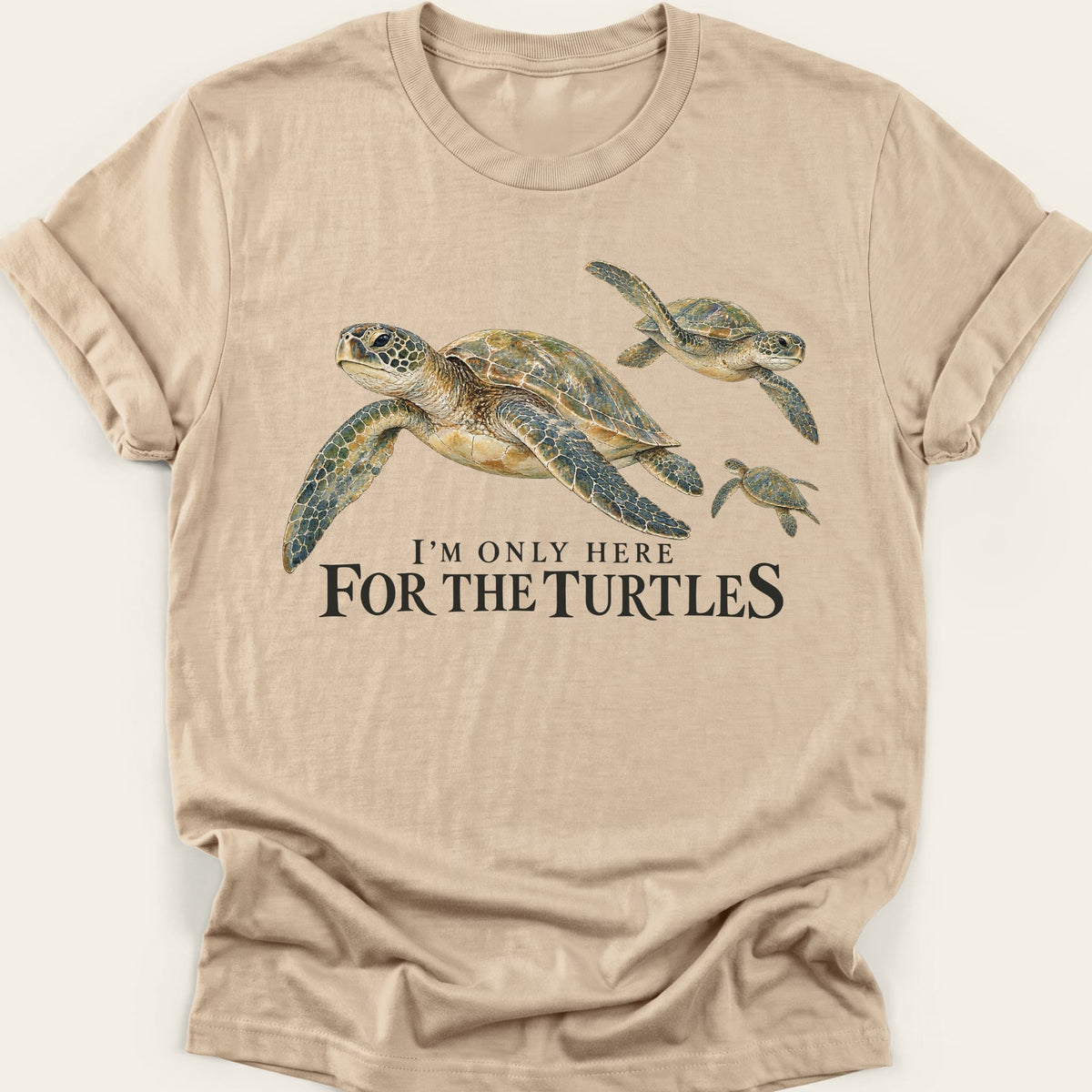 HERE FOR THE TURTLES — SOFTSTYLE TEE
