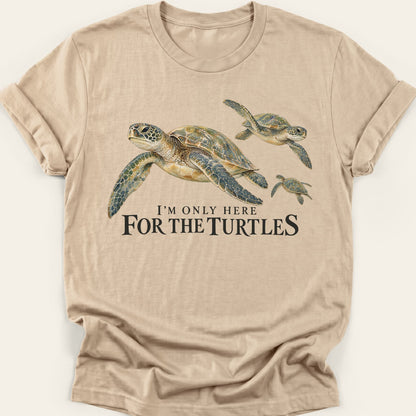 HERE FOR THE TURTLES — SOFTSTYLE TEE