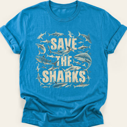 SAVE THE SHARKS — SOFTSTYLE TEE